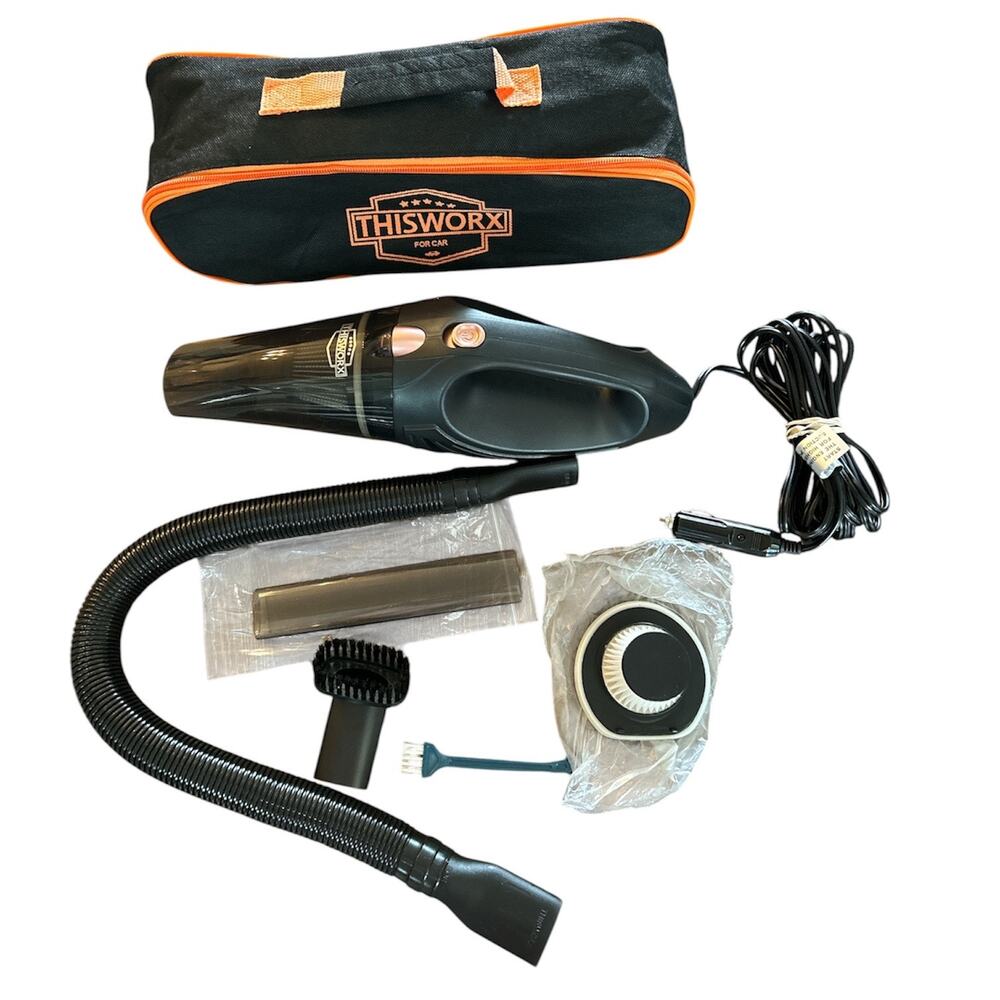 THISWORX Car Vacuum Cleaner 12v, Auto Accessories Kit for Interior Detailing